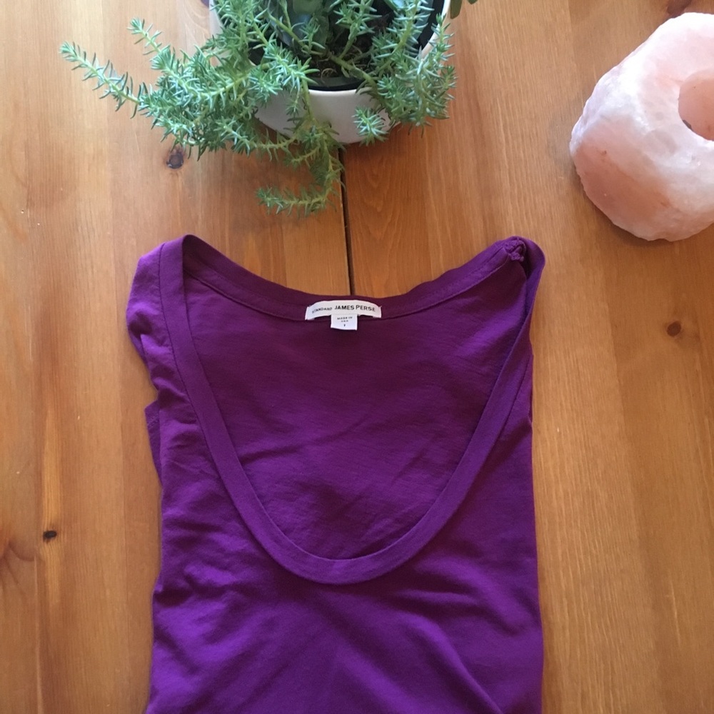 James Perse Relaxed Casual T-Shirt - Purple Size 1